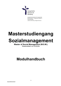 Masterstudiengang Sozialmanagement