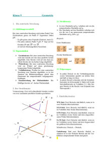 Formelsammlung Geometrie 9