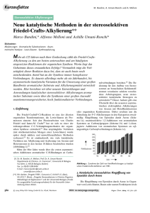 Neue katalytische Methoden in der stereoselektiven