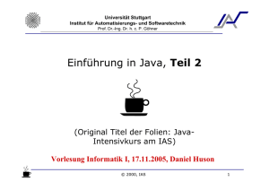 Java-Intensivkurs am IAS