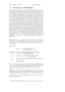 1.1 Mengen und Abbildungen - Fakultät für Mathematik, TU Dortmund