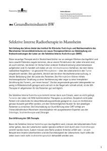 Selektive Interne Radiotherapie in Mannheim