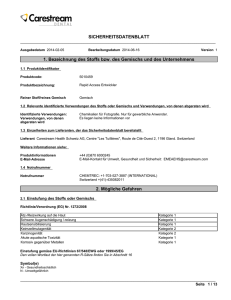 SICHERHEITSDATENBLATT 1. Bezeichnung des Stoffs bzw. des