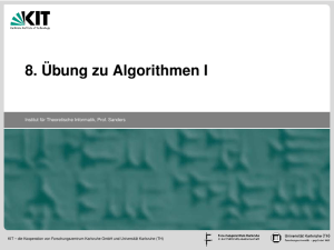 8. Übung zu Algorithmen I