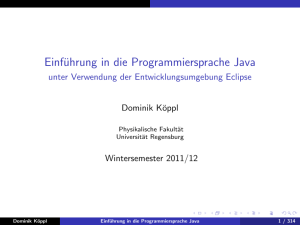 Einführung in die Programmiersprache Java