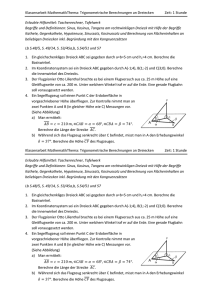 Klassenarbeit Mathematik Trigonometrie KRA 2011_Vorbereitung