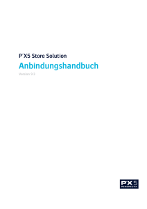Anbindungshandbuch - P`X5 Sales Solution Dokumentation