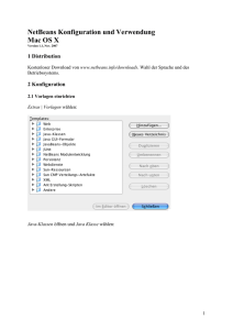 NetBeans Konfiguration und Verwendung Mac OS X
