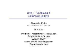 Java I - Computerlinguistik