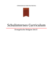 Schulinternes Curriculum Evangelische Religion SII