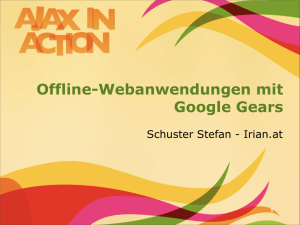 Offline-Webanwendungen mit Google Gears