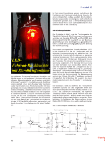 LED- Fahrrad-Rückleuchte mit Standlichtfunktion