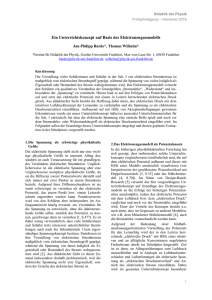 Ein Unterrichtskonzept auf Basis des Elektronengasmodells