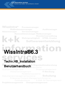 ÿþW i s s I n t r a ® - k+k information services GmbH