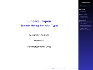 Lineare Typen - Seminar Having Fun with Types