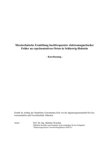 Messtechnische Ermittlung hochfrequenter elektromagnetischer