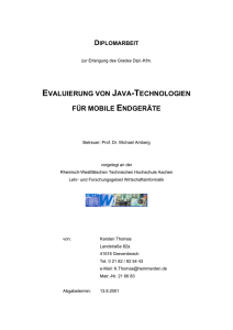 evaluierung von java-technologien für mobile