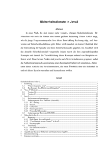 Sicherheitsdienste in Java2