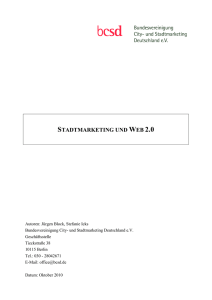 Stadtmarketing und Web 2.0 - Bundesvereinigung City