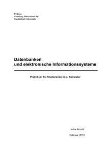 Datenbanken und elektronische Informationssysteme - Java