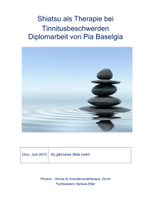 Shiatsu als Therapie bei Tinnitusbeschwerden Diplomarbeit von Pia