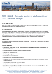 Datacenter Monitoring with System Center 2012 Operations Manager