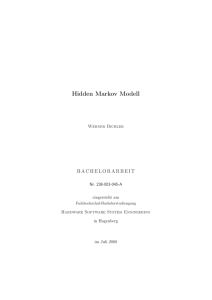 Bachelor Arbeit - Hidden Markov Modelle