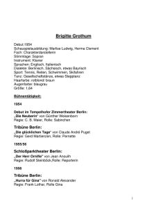 Theater Berlin - Brigitte Grothum