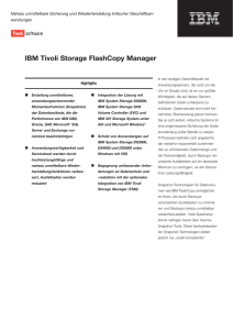 IBM Tivoli Storage FlashCopy Manager