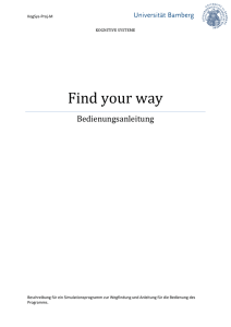 Find your way - Angewandte Informatik / Kognitive Systeme