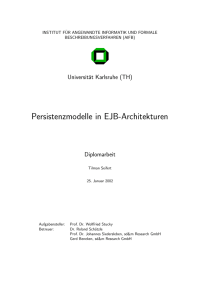 Persistenzmodelle in EJB-Architekturen - Software