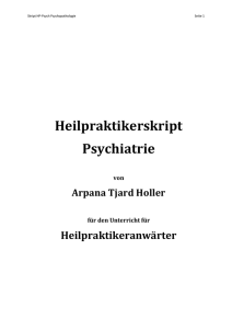 Heilpraktikerskript Psychiatrie