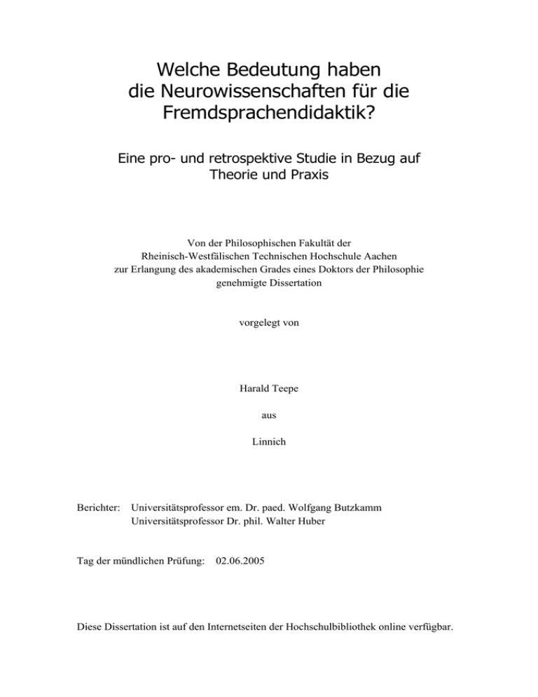 thesis submission rwth