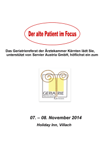 07. – 08. November 2014 - Ärztekammer für Kärnten
