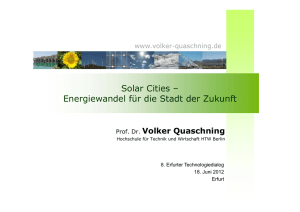 Solar Cities - Volker Quaschning