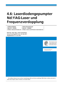 Laserdiodengepumpter Nd:YAG-Laser und Frequenzverdopplung
