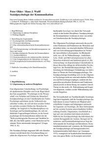 Peter Ohler / Hans J. Wulff Sozialpsychologie der Kommunikation