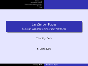 JavaServer Pages - Programmiersprachen