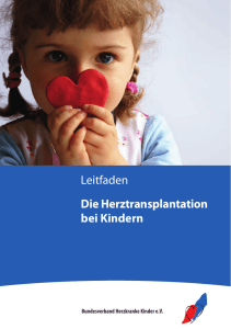 Broschüre "Herztransplantation bei Kindern"