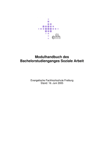 Modulhandbuch - Evangelische Hochschule Freiburg
