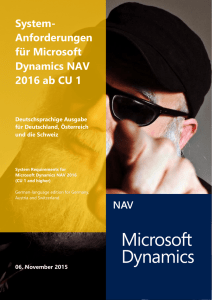 Systemvoraussetzungen Dynamics NAV 2016