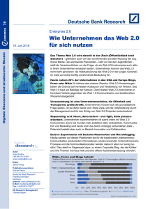 Enterprise 2.0: Wie Unternehmen das Web 2.0 für sich nutzen