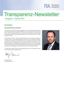 Transparenz-Newsletter - FSA