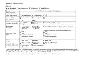 Bezeichnung des Krankenhauses: Anschrift: Art der Versorgung