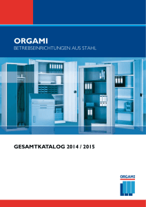 Orgami Betriebseinrichtungen Gesamtkatalog 2014 - Orgami