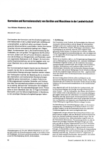 Zeitschrift `Grundlagen der Landtechnik`, ISSN 0017-4920