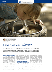 Lebenselixier Wasser - Liga Leben und Gesundheit