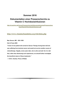 Sommer 2016 Dokumentation einer Presserecherche zu Vitamin C