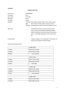 CURRICULUM VITAE - Institute for Advanced Studies, Vienna