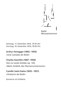 Arthur Honegger (1892 – 1955) «Une Cantate de Noël» Charles